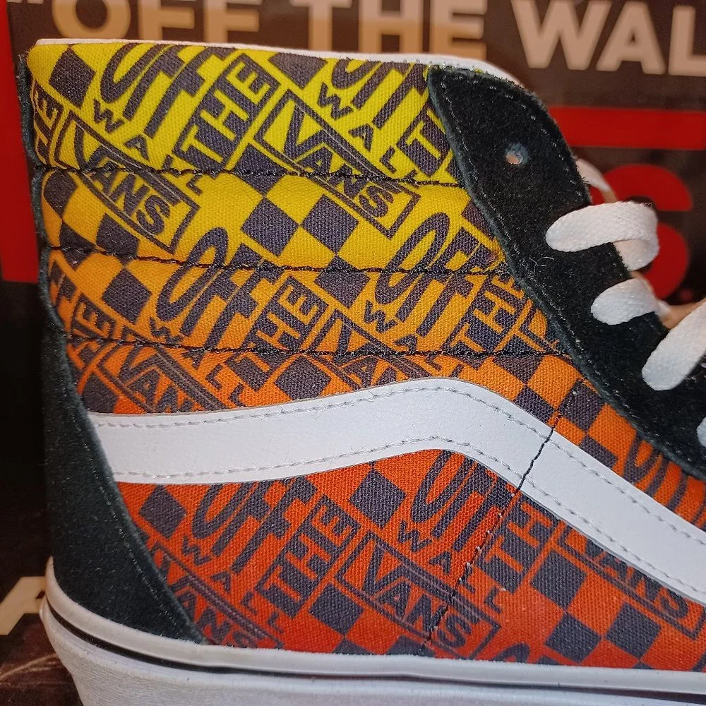 Vans Sk8-Hi Logo Flame Canvas Black Men's 9.5 VN0A5HZZA5P